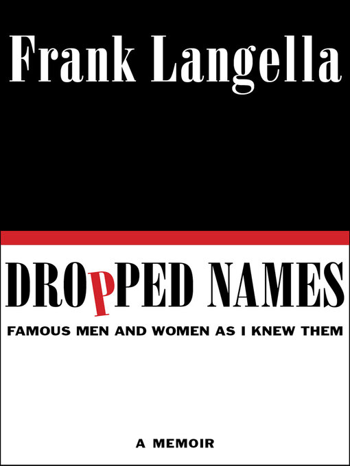 Title details for Dropped Names by Frank Langella - Wait list